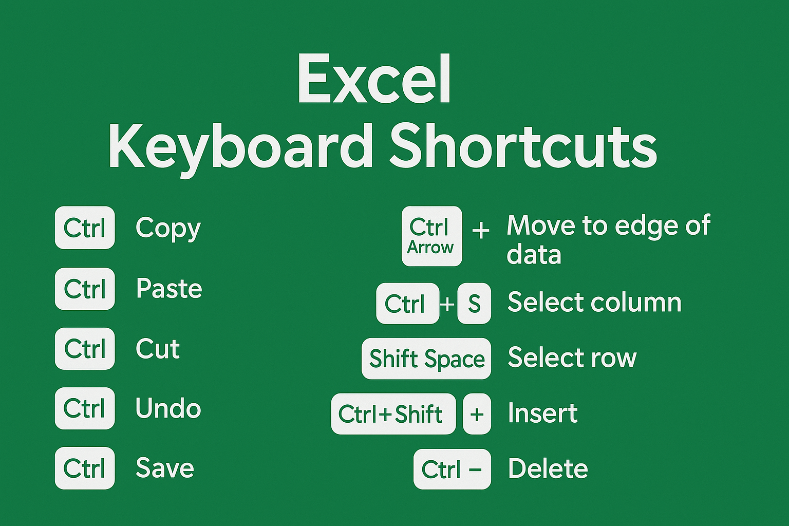Excel Shortcut keys